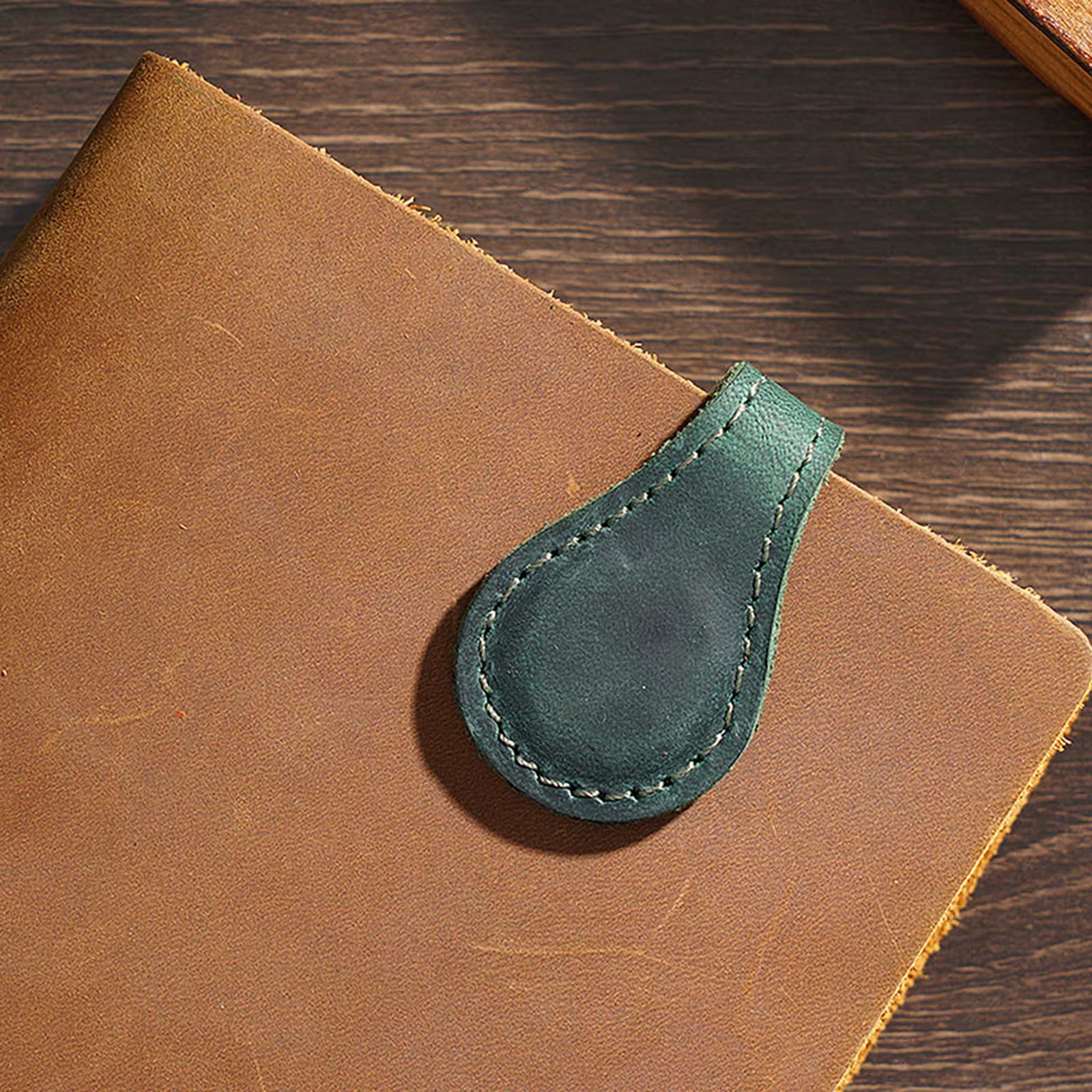 ChatGPT said:  Vintage Genuine Leather Magnetic Bookmark Clip – Double-Sided Page Marker for Readers & Writers